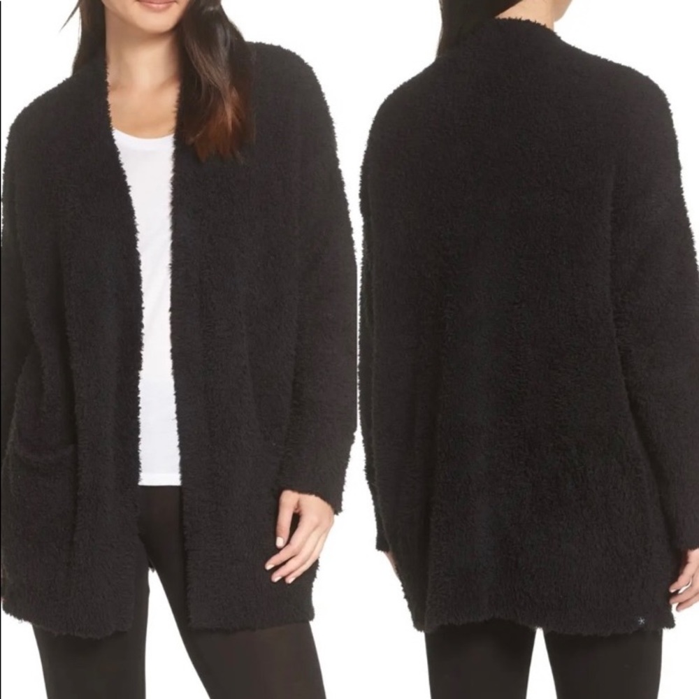 Barefoot Dreams Cali Cardigan Carbon Black